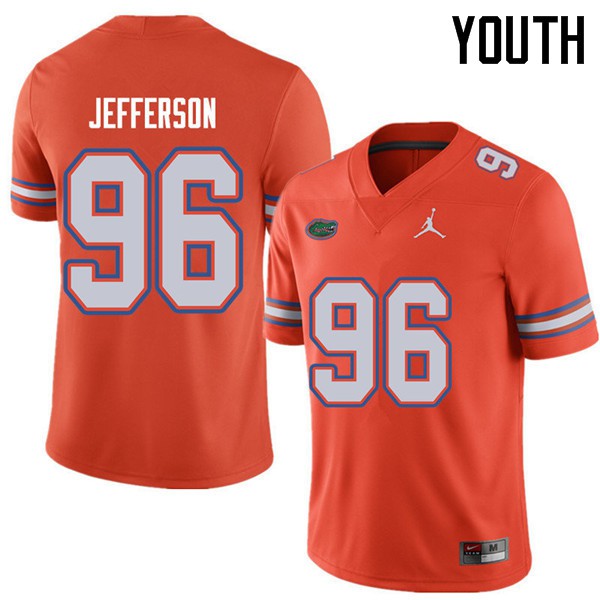 Jordan Brand Youth #96 Cece Jefferson Florida Gators College Football Jerseys Orange
